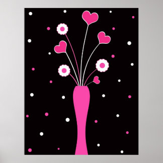 Póster Vasito rosa - Poster