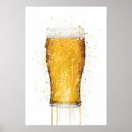 Póster Vaso de cerveza