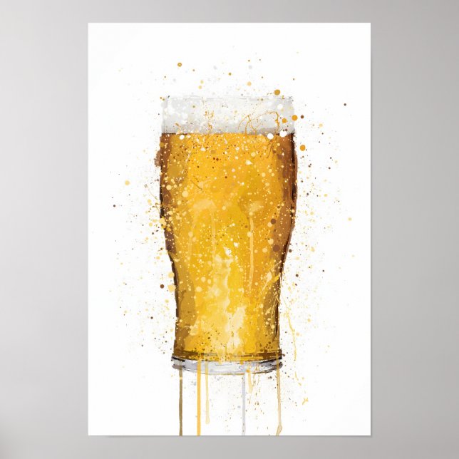 Póster Vaso de cerveza (Frente)