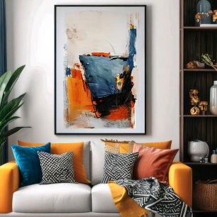 Póster Vaso Medio Lleno - Metáfora Abstracta