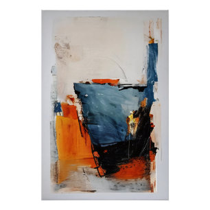 Póster Vaso medio lleno - Metáfora abstracta