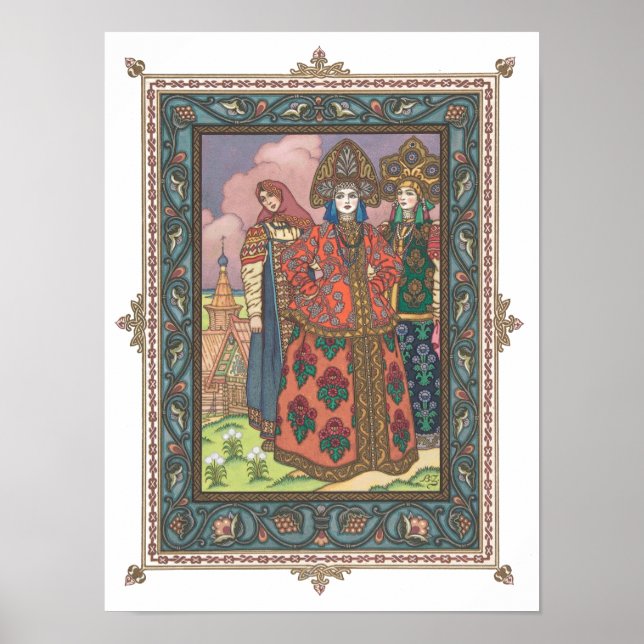 Póster Vassilissa, la hermosa Poster rusa de folktale (Frente)