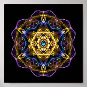 Póster Vata Dosha que equilibra la mandala I de Ayurveda