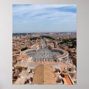 Póster Vaticano, Italia: vista aérea de la Plaza de San P