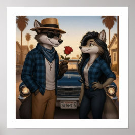 Póster Vato Lobo "Valentines"