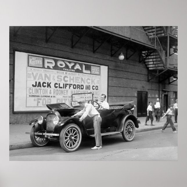 Póster Vaudeville Headliner, principios del siglo XX (Frente)