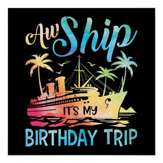 Póster Vaya Barco Es Mi Viaje De Cumpleaños (Anverso)