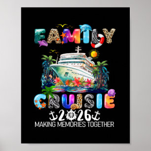 Póster Vaya barco es un viaje familiar 2026 Crucero famil