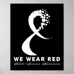 Póster Vaya Rojo En Febrero Conciencia De La Enfermedad C