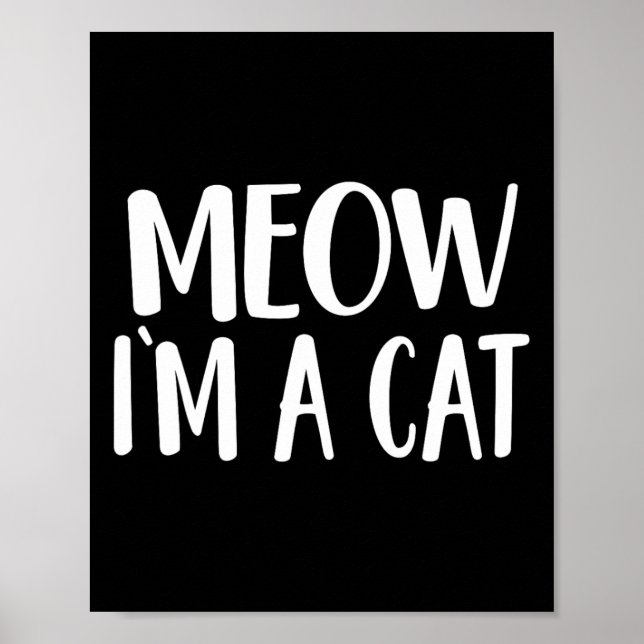 Póster Vaya, soy un gato - disfraz de Halloween (Frente)