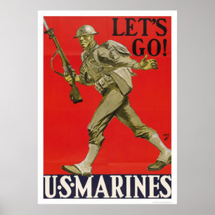 Póster ¡Vayamos!  Los E.E.U.U. Infantes de marina
