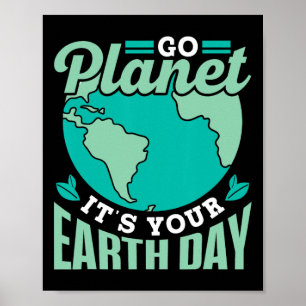 Póster Vayan al planeta, es su día de la Tierra salven la