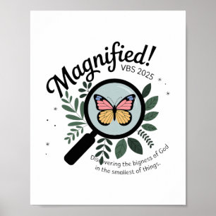 Póster Vbs 2025 Mariposa Magnificada Descubriendo La Gran