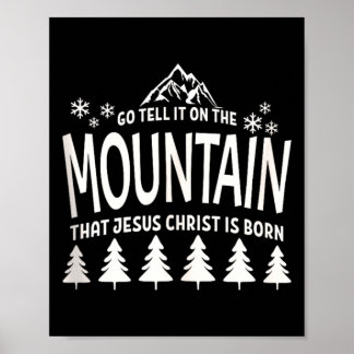 Póster Ve a contar en la montaña que Jesús Cristo ha naci