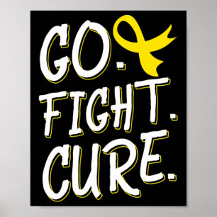 Póster Ve Lucha Cura Cáncer Infantil Conciencia de la Cin