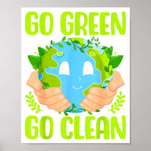 Póster Ve por Verde Ve por Limpio Conciencia del Día de l
