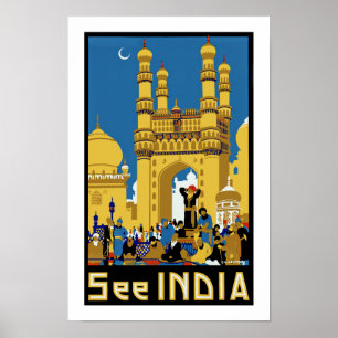 Póster Vea el ~ Hyderabad de la India