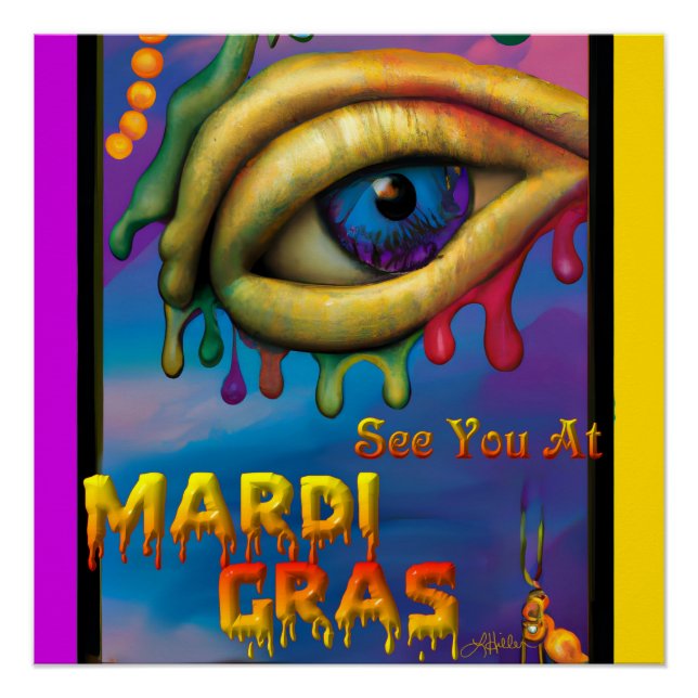 Póster Vea Usted En Los Ojos De Mardi Gras (Anverso)