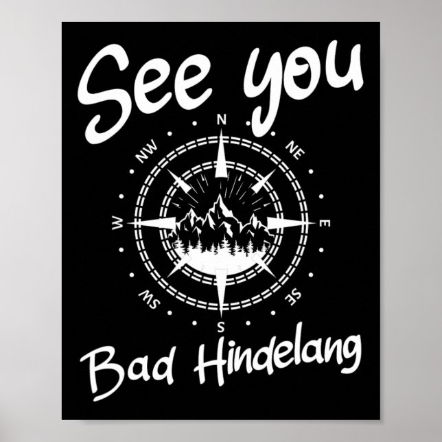 Póster Vea usted excursionismo Bad Hindelang Alemania Ski (Frente)