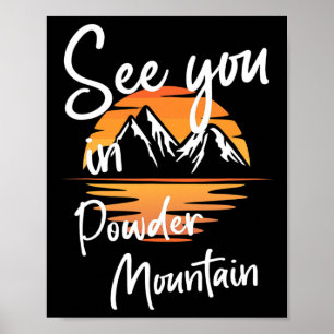 Póster Véalo En Polvo Montaña Usa Vacation Ski