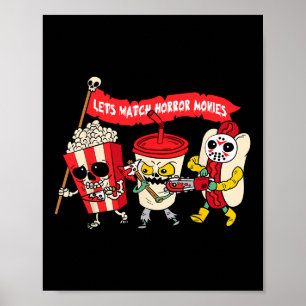 Póster Veamos películas de terror divertidos disfraces de
