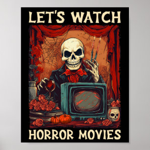 Póster Veamos películas de terror Esqueleto gótico de Hal