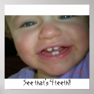 Póster ¡¡Vean que son 4 dientes!!