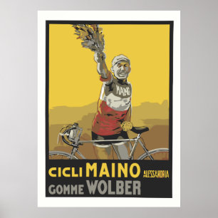 Póster Vector Art, ciclismo, campeón italiano 1920