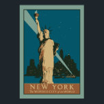 Póster Vector Art Deco Nueva York Wonder City of the Worl<br><div class="desc">¡Atención! Moderna y vectorizada remake de un vintage art deco viaje y poster de Nueva York,  la bahía de Hudson y la Estatua de la Libertad en nuestros tradicionales colores neo art deco pastel. Paredes modernas y retro,  negocios (de Nueva York) y agencias de viajes.</div>