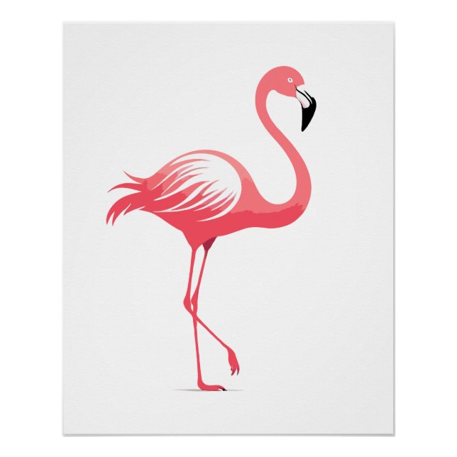 Póster Vector de Flamingo Arte Animal Gráfico urbano mode (Anverso)