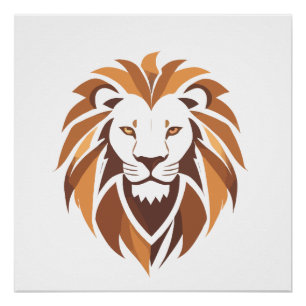 Póster Vector de leones Arte Animal Moderno Ciudad Urbana