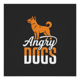 Póster Vector Mascota Perros Enojados