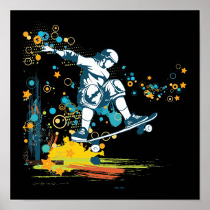 Póster vector sk8er skateboarder