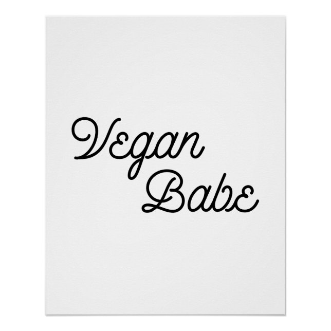 Póster Vegan Babe (Anverso)