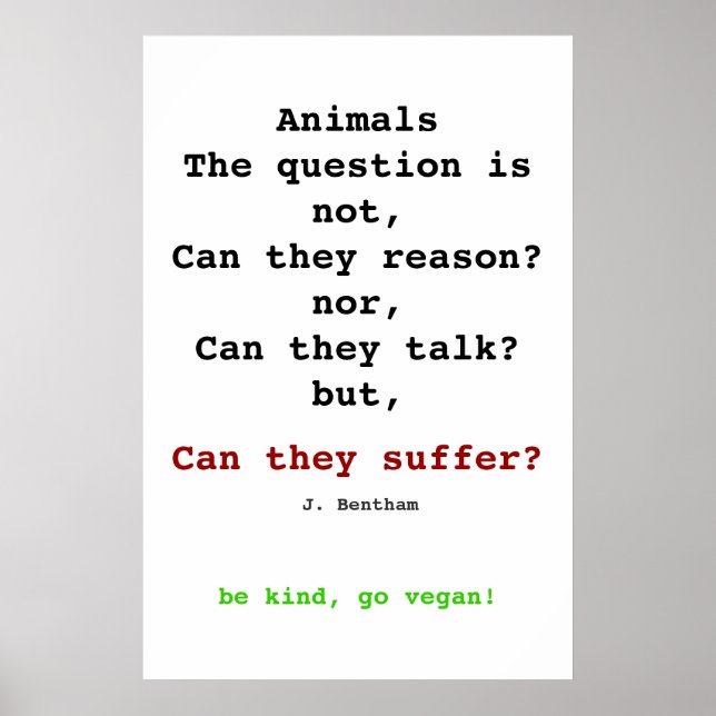 Póster Vegan Bentham (Frente)
