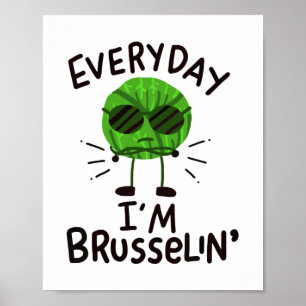 Póster Vegan Brussels Sprouts