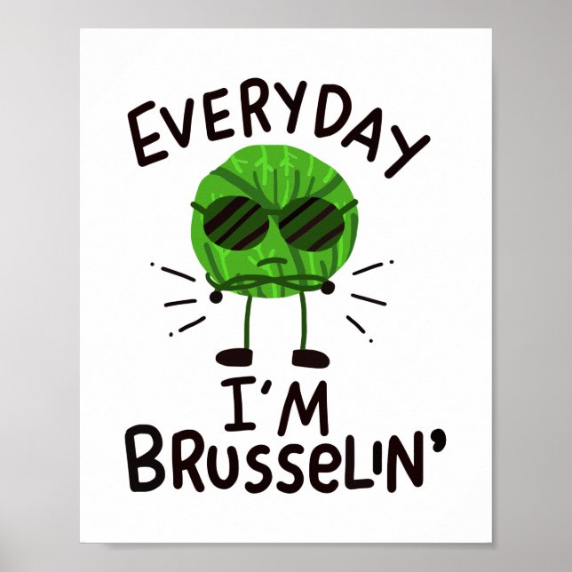 Póster Vegan Brussels Sprouts (Frente)