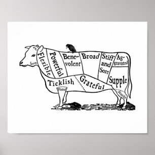 Póster Vegan Cow
