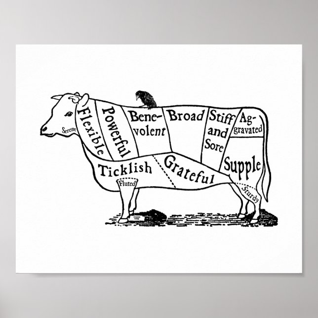 Póster Vegan Cow (Frente)