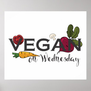 Póster Vegan el miércoles