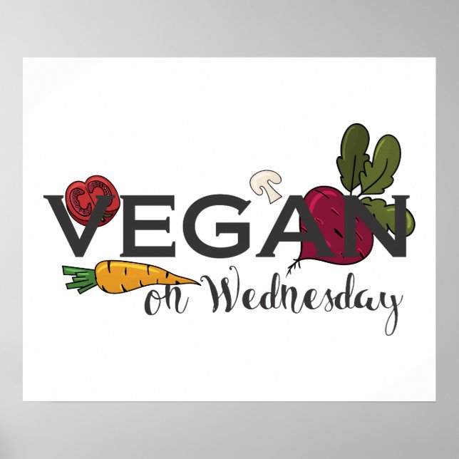 Póster Vegan el miércoles (Frente)