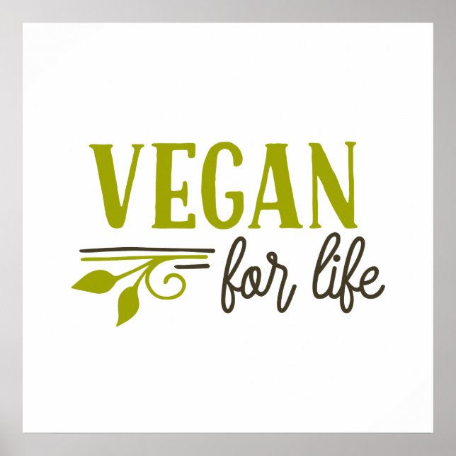 Póster Vegan por la vida (Frente)