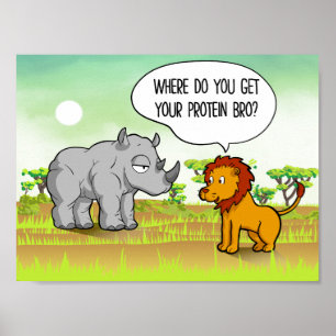 Póster Vegan protein bro poster