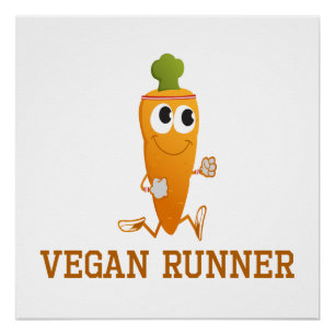 Póster Vegan Runner Carrot