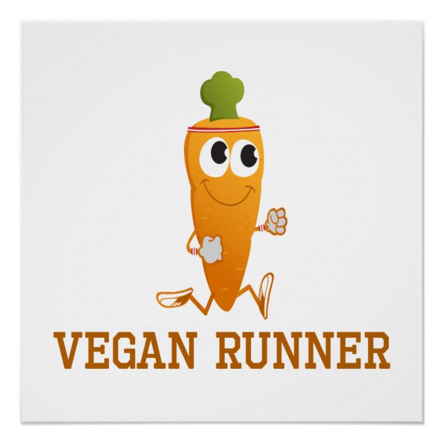 Póster Vegan Runner Carrot (Anverso)