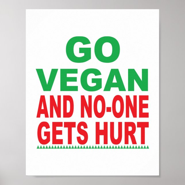 Póster Vegan Y Nadie Se Herió, Vegan (Frente)
