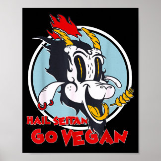 Póster Veganismo humor trigo gluten granizo seitán ve a v