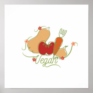 Póster vegano