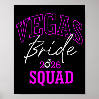 Póster Vegas Bride Squad 2026 Married in Vegas