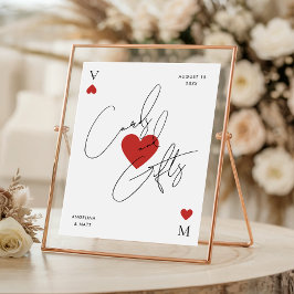 Póster Vegas Casino Playing Card Cards & Gifts Sign